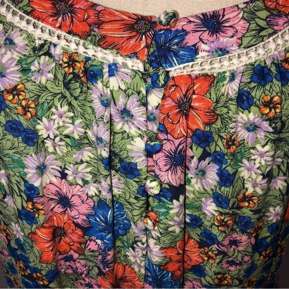 Wild Fable Floral Print Jumper Style Sundress Size Small Crochet Cottage Prairie - Picture 7 of 10